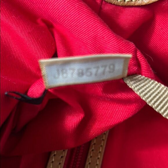 Dooney & Bourke Red Tote with Leather Handles material is suede - Picture 7 of 17